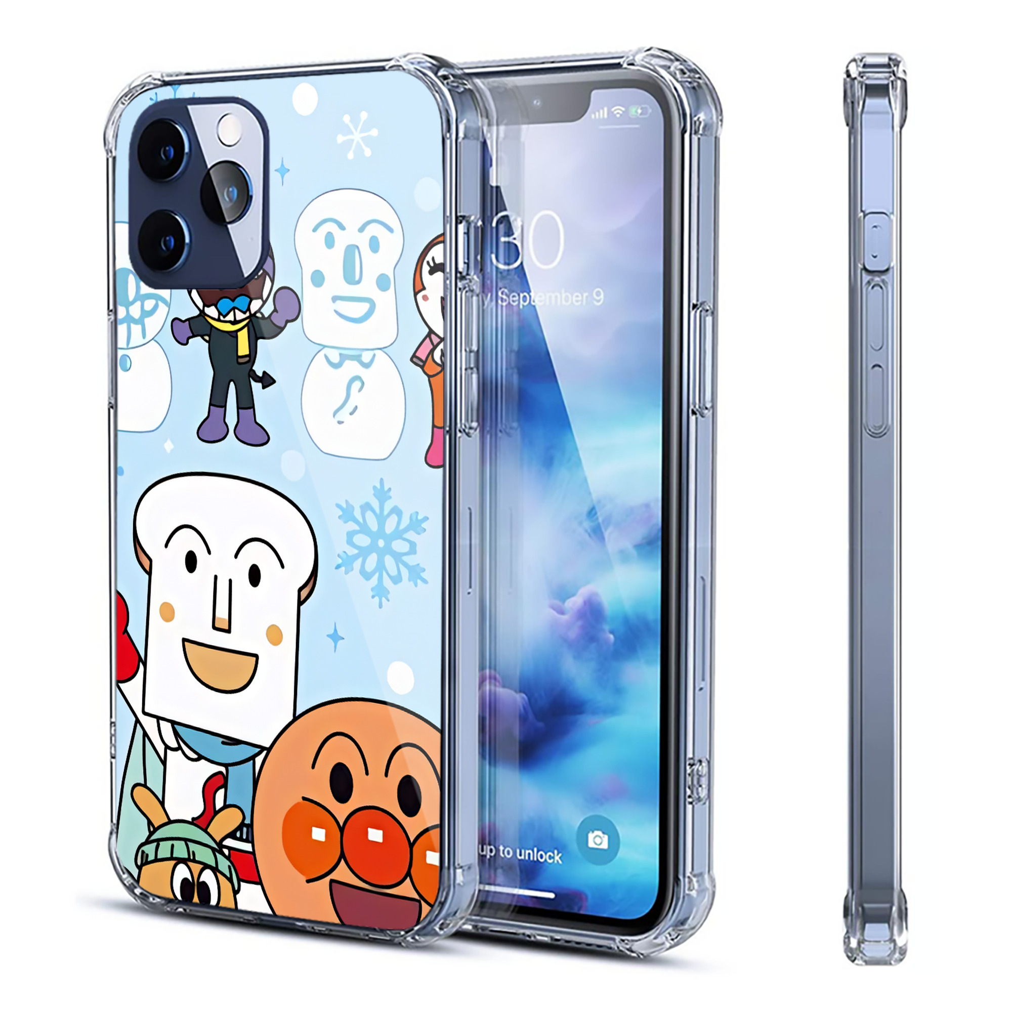 （画像用） アンパンマン Anpanman 【iPhone 12シリーズ対応】透明スマホケース（クリアソフトケース）